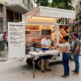 Food Truck Cachorro Quente Elétrico - Mini Food Truck